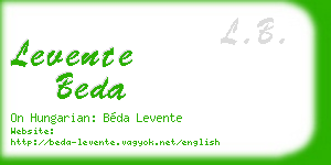 levente beda business card